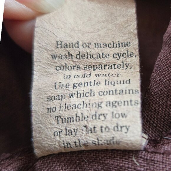 Vintage Blue Fish Womens Hemp Vest 2000 Collection Poet Vest Loam - Picture 9 of 11